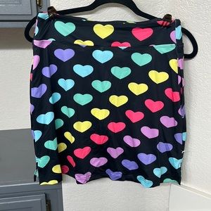 Cute rainbow heart skort